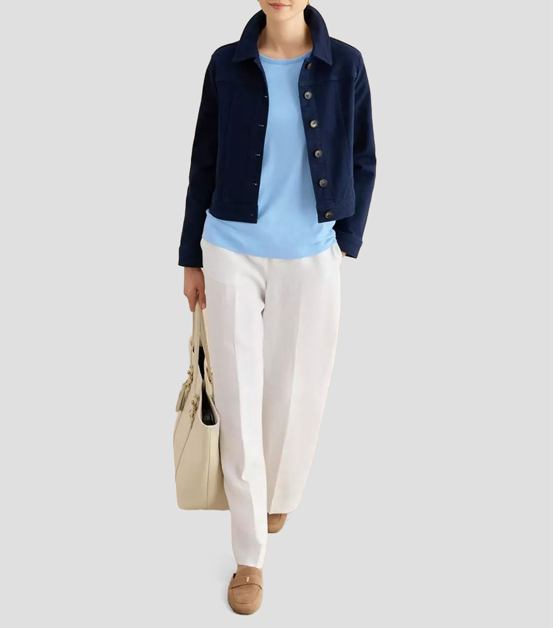 Blusa lisa manga corta Mujer